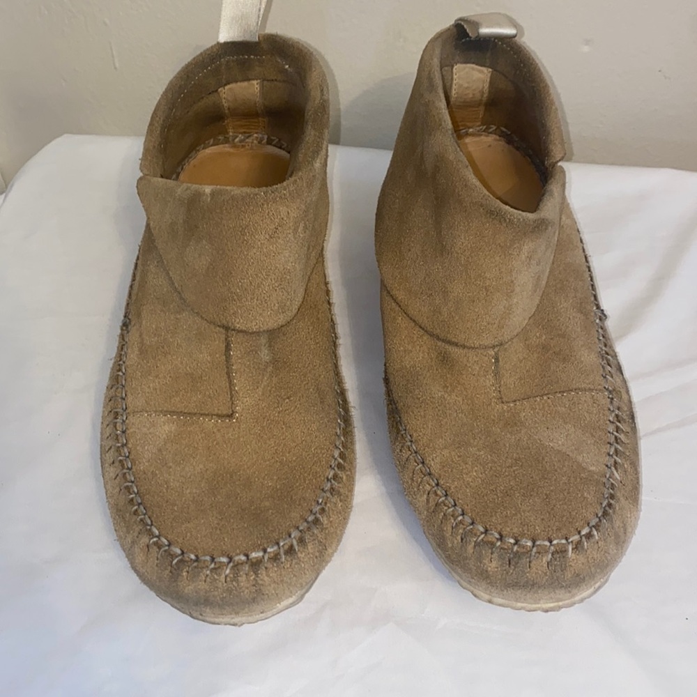 Rag & Bone Brixton Tan Suede Handmade Bootie Moccasins Sz 11 $375